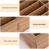 Ciieeo Wooden Desk Organizer, 30 Grid Cell Phone Storage Box for Office and Classroom, Brown