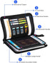 Fireproof Accordion File Organizer, Fun Storage 13 Pockets Expanding File Folders with Zipper/Handle, 3-Layer