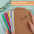 Gwybkq A5 Lined Kraft Composition Notebooks Bulk 40 Pcs (5.5x8.3) College Ruled with Rainbow Spine, 60 Pages