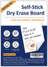 Self-stick Dry Erase Sheets for Wall, 9 x 12 Inch - 5 Pack with 2 Markers, Restickable Whiteboards for Smooth Surfaces