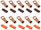 10pcs 4 Gauge 4 AWG x 3/8” Pure Copper Cable Lug Terminal Ring Connectors with Heat Shrink Tubing - by WNI