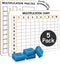 SCRIBBLEDO 5 Pack Dry Erase Multiplication Chart White Board, 9" x 12" Double Sided Times Table Math Manipulatives for