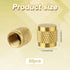 2pcs 1/4 Flare Caps, Round Brass with Neoprene O Ring Seal 7/16-20UNF Thread Flare Tube Fitting Stop Valve Cap for Air Conditioner Pipe Gas Line Hydraulic
