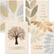 Foil Falling Leaves Sympathy Cards, Set of 8 (4 designs), Large 5" x 7", Sympathy Cards with Sentiments Inside,