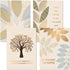 Foil Falling Leaves Sympathy Cards, Set of 8 (4 designs), Large 5" x 7", Sympathy Cards with Sentiments Inside,