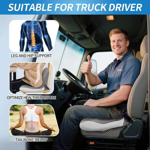 Zamerry Memory Foam Buttocks Cushion for Office Chair Truck Driver Truck Seat Cushion Ergonomic Driver Seat Cushion