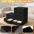 aopule 6 Packs Box,3x5 Lid,2-Compartment 3'x5' Index Cards Index Card Holder with Black Index Card Storage Organizer