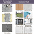 BSPWIRFNZPL Set 6 Self Adhesive Vinyl Refrigerator Wrap Canvas Surface Paper Dark Blue Color Grunge Texture for Door