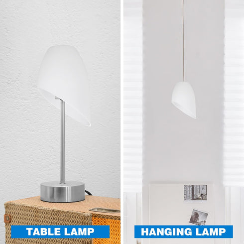 Baluue 5-Pack 5.35X4.33X1.37 Inches Horseshoe Lampshade Plastic Lamp Shade Covers for Table and Floor Lamps Easy