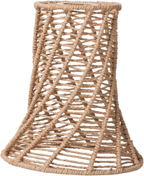 Woven Paper Rope Lamp Shade Pendant Light Cover Bulb Guard Decorative Retro