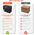 ELOBOON Fireproof & Water-Resistant Comic Book Storage Box with Lock and Label Window, Moistureproof Short Box Holds