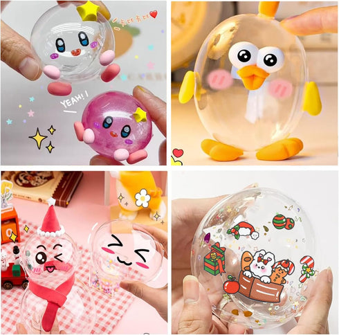 YIXIPAZH (2 Nano Tape Bubble Kit Bubble Tape Nano Tape Kit, Bloonies Blow Plastic Bubbles Balloonies DIY Squishy