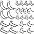 INCLY 24 Pack Heavy Duty Large Black Pegboard Hooks, 1/4 Inch Utility Hook Accessories for Hanging Tools