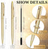 Fuutreo 100 Pack Gold Metallic Slim Ballpoint Pens, Retractable Christmas Ballpoint Pen with Black Ink