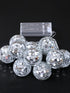 70s 80s Supplies(1.18 Inch,Warm BBTO LED Disco Ball String Light Battery Powered Mirror Balls Ornaments for Outside
