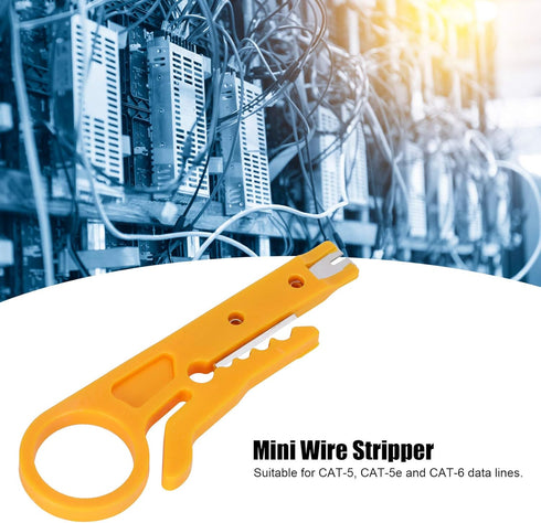 Cable Wire Stripper, 10 Pack Tool for CAT 5, CAT 5e, CAT 6 Data Lines, Mini Crimping Tool for Electrician Household Use