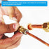 PATIKIL 1/2 SAE Male Thread Brass Flare Tube Fitting - 2 Pack Pipe Adapter Connector for Plumbing HVAC
