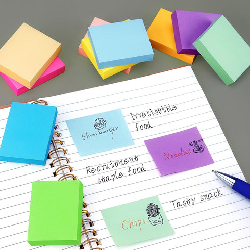 Eastern Wolf Sticky Notes - 1.5x2 Self-Stick Notes in 10 Bright Multi Colors, 20 Pads, 100 Sheets/Pad