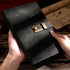 ZukoCert A5 PU Leather Journal with Lock, 240 Pages Retro Diary, Black Deer Head Style, Unisex