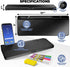 Desktop Whiteboard - Glass Dry Erase White Board, Desk Computer Buddy, 2 Pack with Phone & Tablet Slot, Black