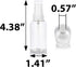 JUVITUS 2 oz / 60 ml Clear Plastic PET Boston Round Bottle, BPA Free with White Treatment Pump (12 pack)