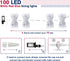 4th 33ft 100 8 4th JMEXSUSS of July Decorations Red White and Blue Lights, LED String Light Indoor Plug-in, Modes