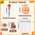 CY2SIDE 12 Pack Set 4-in-1 Fast Food Stationery Gift - Back to School Gift Include Ballpoint Pen Sticky Note Sticker