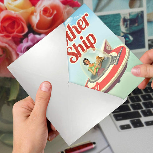 NobleWorks Happy Mother's Day Card, Funny Greeting Notecard for Mom, Stepmom, with Envelope