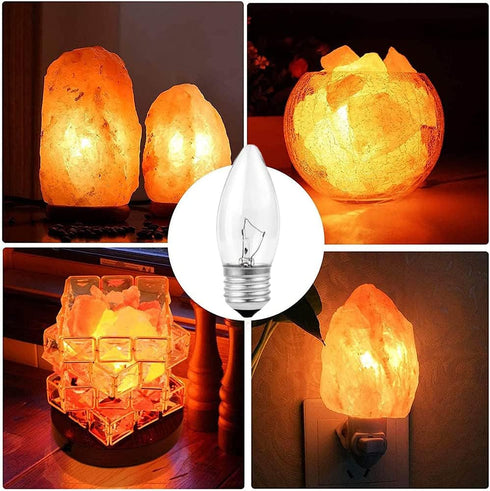 Jacqings B11 C35 40W E26 Bulbs 120V Dimmable, 2700K (6 Pack) Lighting Torpedo Clear CTC Base Decorative Incandescent