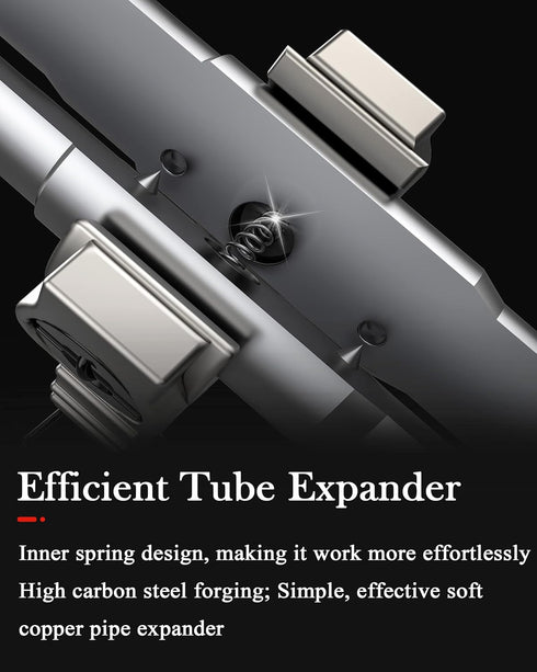 Swaging Tool Pipe Tube Expander, Hand Expanding Tool for Refrigeration Tube Expander for Copper Sizes 1/4" to 7/8"