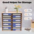 SHIOUCY 18 Mailbox Slots Desktop Paper Mail Sorter Wood Office File Literature Organizer on Desk Floor, Paper Storage