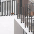 PAUANI Poles(M,35cm) Metal Wall Mount Stair Railing, U/M-Shaped Non-Slip Stair Handrail, Elderly Children's Safety