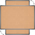 VIZ-PRO Cork Bulletin Board 36 X 24 Inches, Cork Notice Board with Black Aluminium Frame