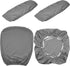 4 Set Tallew Pieces Office Chair Covers Computer Universal Protective Stretchable Chair Seat Covers Desk Armrest