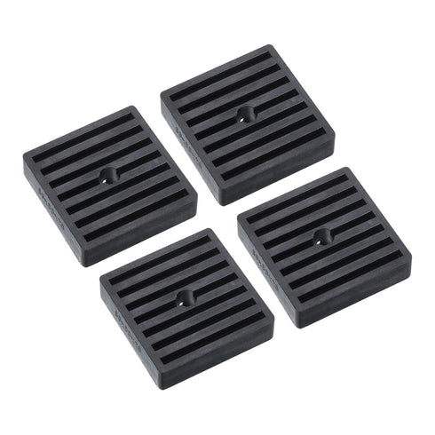 PATIKIL 4 Pcs Rubber Anti-Vibration Pads, Vibration Isolation Mats with Hole 3" x 3" x 0.8" for HVAC
