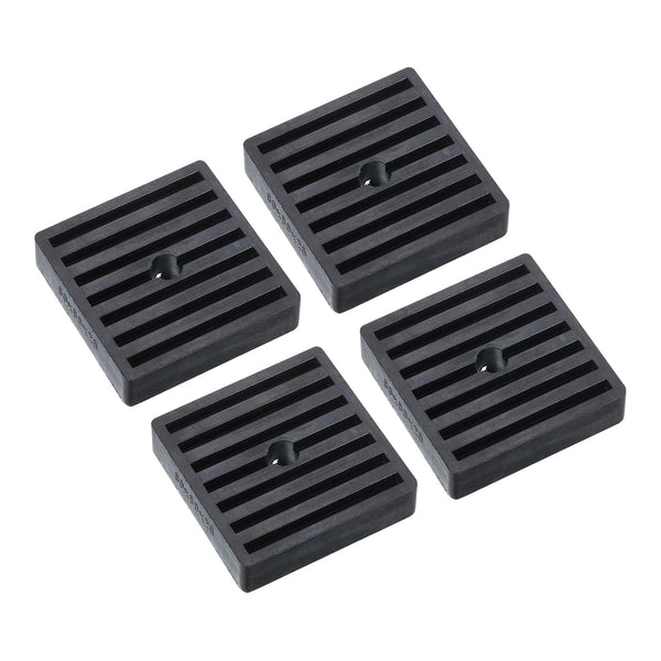 PATIKIL 4 Pcs Rubber Anti-Vibration Pads, Vibration Isolation Mats with Hole 3" x 3" x 0.8" for HVAC