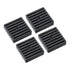 PATIKIL 4 Pcs Rubber Anti-Vibration Pads, Vibration Isolation Mats with Hole 3" x 3" x 0.8" for HVAC
