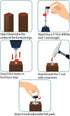 1/4-20x1 T-Nuts(Set 24) Medium Duty Furniture Levelers Adjust Legs,Table and Chairs Leveling Feet|Height Adjustable