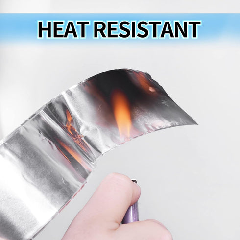 Aluminum Foil Tape for HVAC, 4inch x 50yard, Heat Resistant Insulation Tape, Withstand 80°C to 100°C, Sealing & Patching