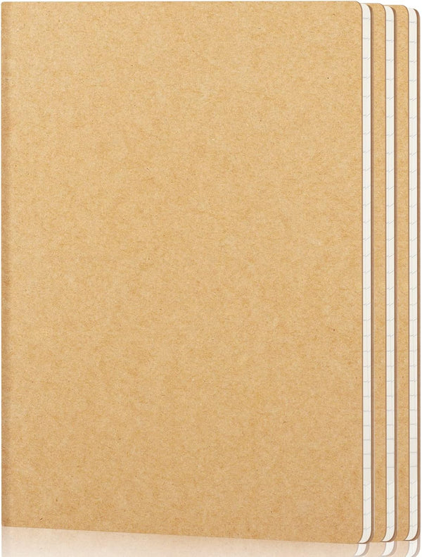 EUSOAR College Ruled Notebooks, 3 Pack A4 11" x 8-1/2", 40 Sheets/80 Pages, 100gsm Thick Paper, Bulk Journal for School