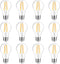 Ascher 60 Watt Equivalent, E26 LED Filament Light Bulbs, Warm White 2700K,