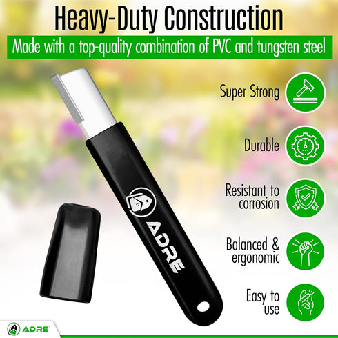 Adre Garden Tool Blade Sharpener Professional Carbide Knife Sharpener for Gardening Tools, Pruning Shears, Scissors Tungsten Sharpener with Carabiner Lock Pocket-Sized Garden Tool Sharpener