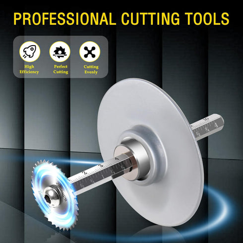 Inside Pipe Cutter for PVC Pipe Cutter Tool, PVC Cutter Tool with 3.15" Scale Adjustable Depth Gauge, 5Pcs Saw Blades and Hex Shank (Silver)