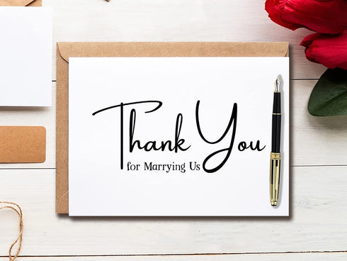 EdgarGifts Thank You For Marrying Us - Wedding Card To Officiant - Thank You Card For Priest - Minister - Judge