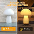 2000mAh IP65 Solar Table Lamp Outdoor Waterproof, Mushroom Solar Lamp with USB & Solar Charging, Rechargeable Patio