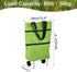 66lb MECCANIXITY Folding Shopping Bag with Wheels Reusable Collapsible Grocery Cart Foldable Trolley Bag Rolling Duffle