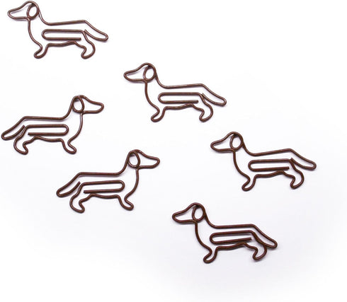 Butler in the Home Dog Dachshund Shaped Paper Clips Great for Paper Clip Collectors or Dog Lovers (Brown 100 Count)