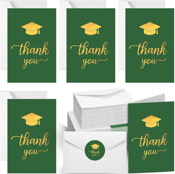 Motiskyy 50pack/150 Pcs Graduation Thank You Cards with Envelopes End of Year Graduation