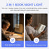 3 QCQHDU Smart Led Reading Light, Book Lights for Reading at Night, Rechargeable Clear Flat Reading Lights with Colors