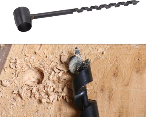 Survival Scotch Eye Auger Manual Drill Bit, Portable Hand Wood Auger for Bushcraft Camping Survival Tool